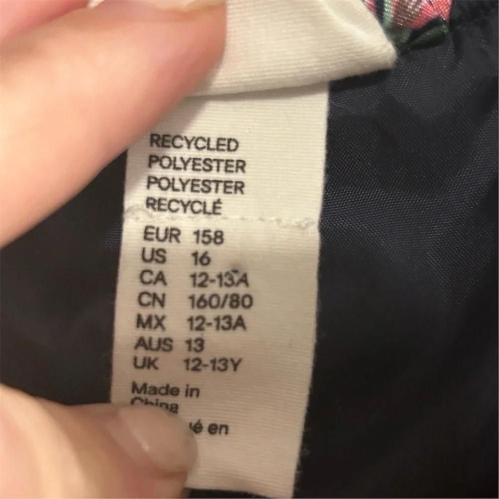 Angela McKay x H&M Kids‎ Floral Bomber Jacket Size 16 Multicolor